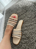 Multi diamanté slider sandals
