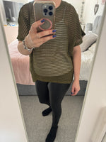 Crochet batwing oversized top
