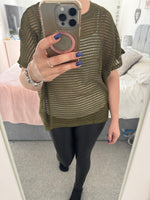 Crochet batwing oversized top