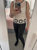 Flower edge crochet vest