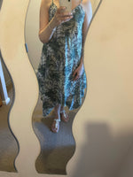 Leaf print hanky hem dress