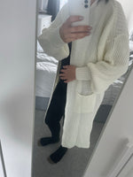 Long knitted cardigan