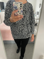 Mini floral print batwing top