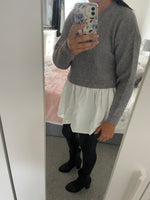 Knitted jumper with undershirt
