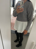 Knitted jumper with undershirt