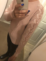 diamante lace sleeve detail jumper  in sale was £24.99