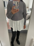 Knitted jumper with undershirt