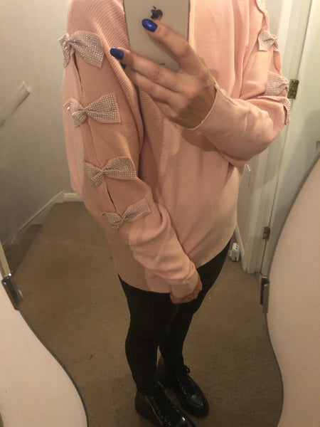 detailed bow jumper