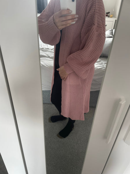 Knitted long cardigan