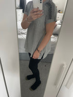 Diamanté shoulder stripe t shirt
