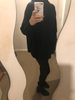 Cowl neck raglan batwing jumper