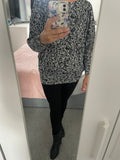 Mini floral print batwing top