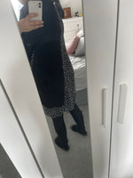 Abstract spot insert tunic top