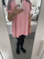 Diamanté shoulder stripe t shirt