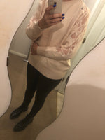 lace detail sleeve jumper