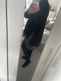 Abstract spot insert tunic top