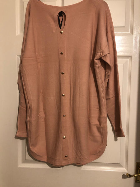 Double pocket round neck jumper